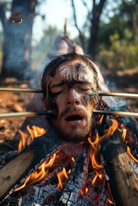 Man in Ritualistic Fire