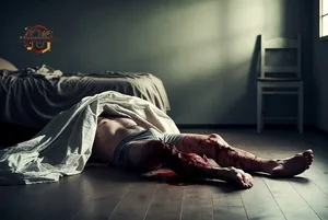 Man Lying in Blood