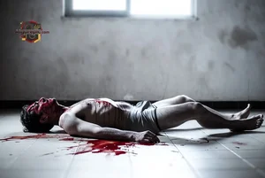 Man Lying in Blood