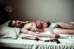 Man with Bloody Wounds