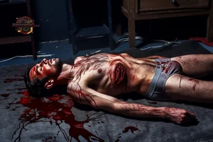 Man with Bloody Wounds