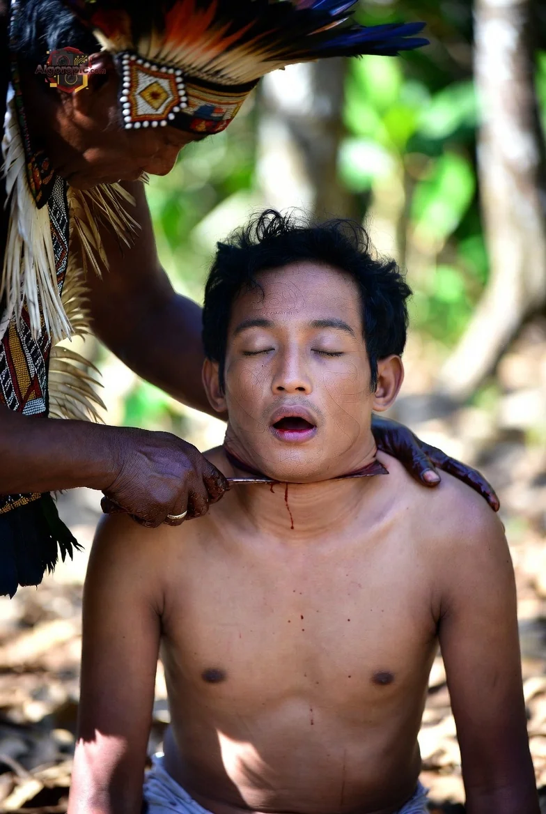 Ritualistic Neck Cutting - AI Generated Horror