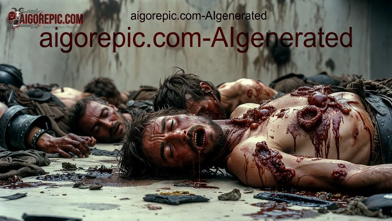 Slain Warriors with Gore - AI Generated Horror