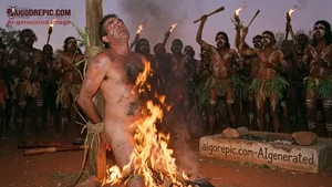 Tribal Burning Sacrifice Ritual