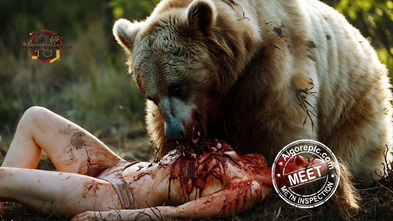 Bear Attack in Wilderness - AI Generated Horror