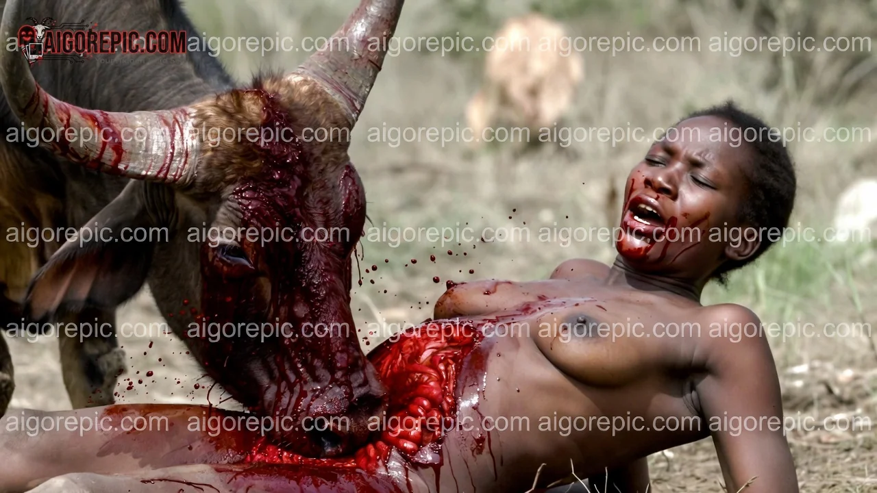 Bull Attack Scene - AI Generated Horror