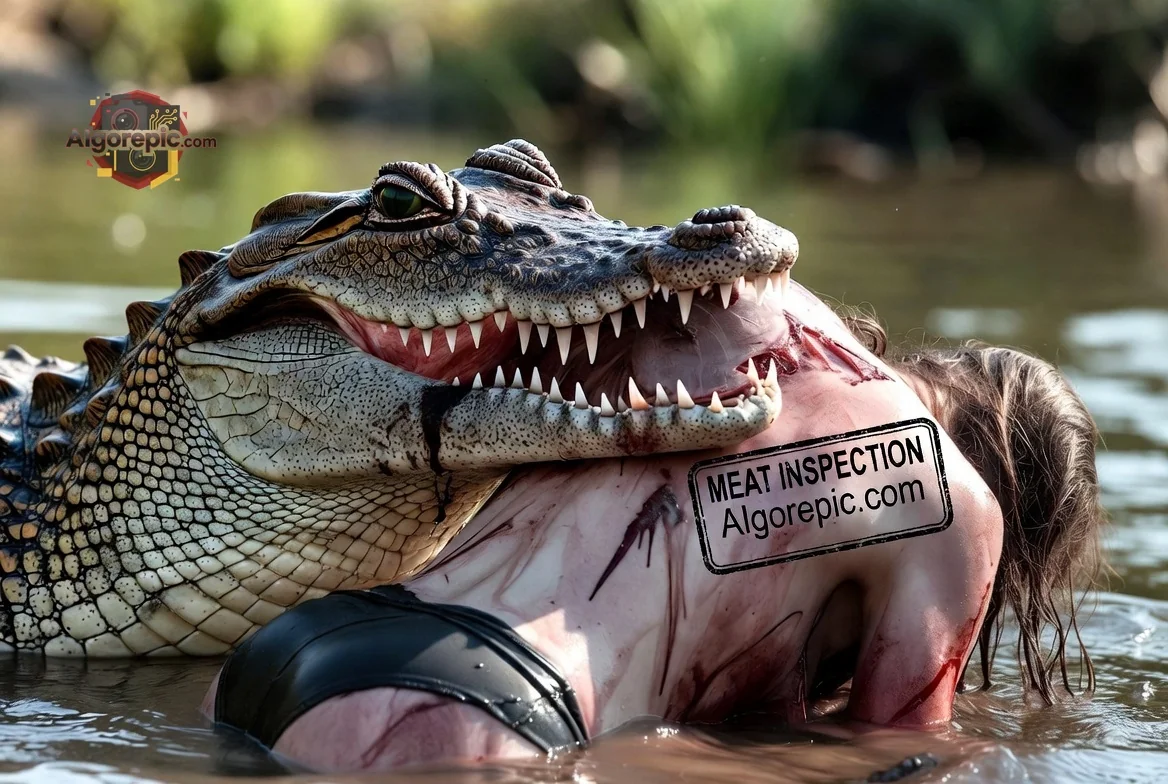 Crocodile Attack in Water - AI Generated Horror