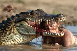Crocodile Attack in Water