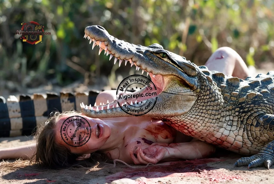 Crocodile Attack Scene - AI Generated Horror