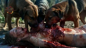 Dogs Feeding on Corpse