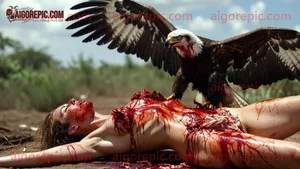Eagle and Bloodied Body