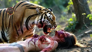 Tiger Attack in Forest