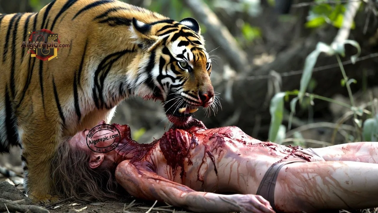 Tiger Attack Scene - AI Generated Horror