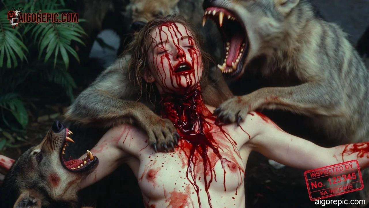 Wolf Attack on Woman - AI Generated Horror