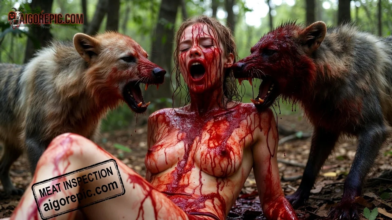 Woman Attacked by Wolves - AI Generated Horror