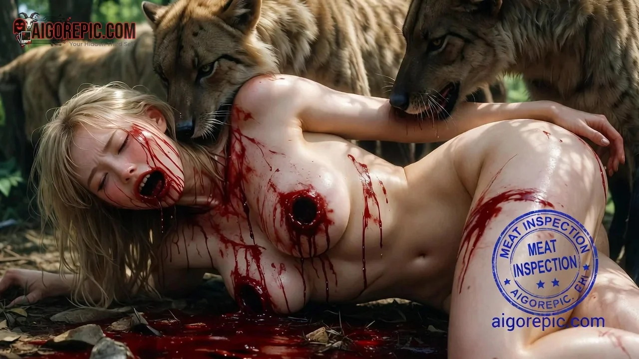 Woman Attacked by Wolves - AI Generated Horror